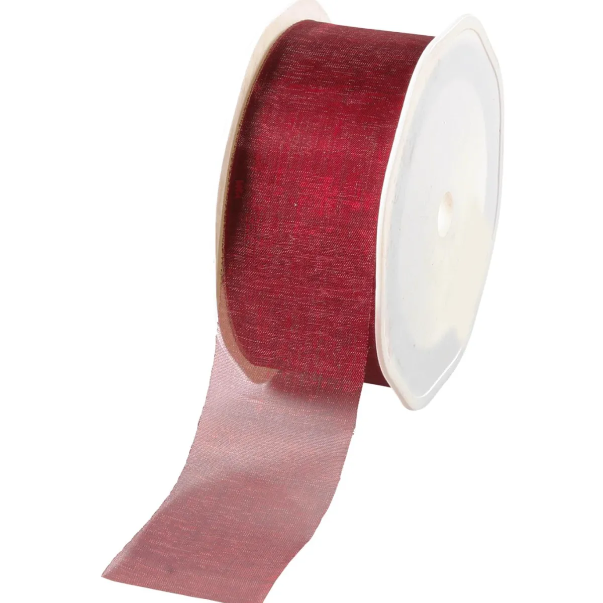 Cintas De Regalo>DecoWoerner Cinta De Chifón, Color Burdeos, Anchura 38 Mm rojo