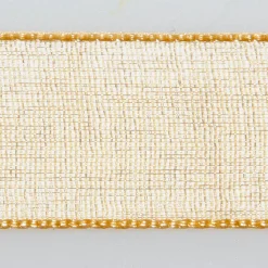 Cintas De Regalo>DecoWoerner Cinta De Gasa Con Orillo 6mm X 50m oro