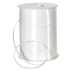 Cintas De Regalo>DecoWoerner Cinta De Poliéster, Anchura De 5 Mm, Blanca blanco