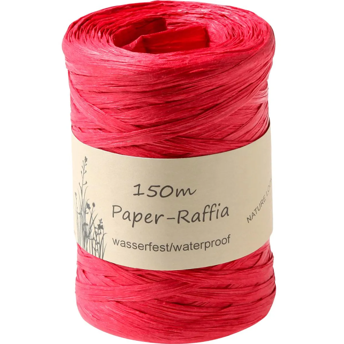 Cintas De Regalo|Go Green - Envoltorio Para Regalo Ecológico>DecoWoerner Cinta De Rafia Ecológica De Material Degradable 7 Mm 150 M rojo