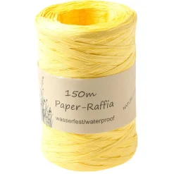 Cintas De Regalo|Go Green - Envoltorio Para Regalo Ecológico>DecoWoerner Cinta De Rafia Ecológica De Material Degradable 7 Mm 150 M amarillo