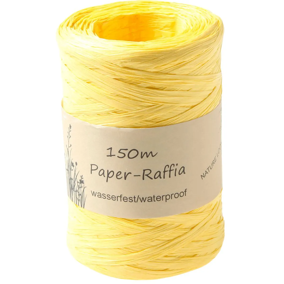 Cintas De Regalo|Go Green - Envoltorio Para Regalo Ecológico>DecoWoerner Cinta De Rafia Ecológica De Material Degradable 7 Mm 150 M amarillo