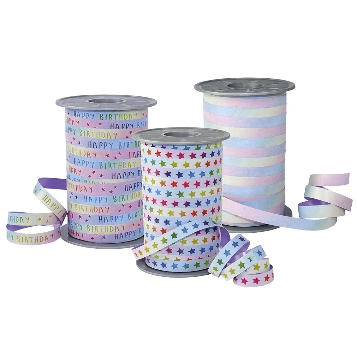 Cintas De Regalo>DecoWoerner Cinta De Rayas Color Rainbow Star, 10mm, 200 M multicolor