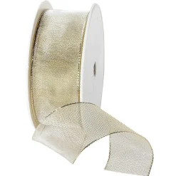 Cintas De Regalo>DecoWoerner Cinta De Red Metálica, Dorada 40 Mm Ancho 25 M oro