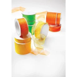 Cintas De Regalo>DecoWoerner Cinta De Regalo De Gasa 70 Mm De Anchura, 25 M amarillo