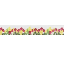 Cintas De Regalo>DecoWoerner Cinta De Regalo De Satén Con Motivo De Tulipanes, 23 Mm, 20 M multicolor