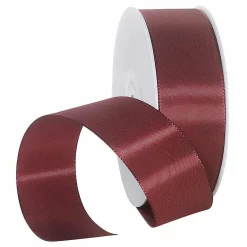 Cintas De Regalo>DecoWoerner Cinta De Tafetán Con Orillo 40 Mm, 50 M, Burdeos rojo