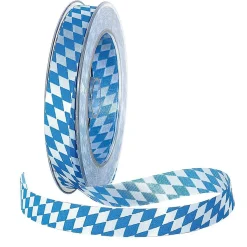 Cintas De Regalo|Decoración Temática>DecoWoerner Cinta De Tela "Baviera" 15 Mm 25 M azul