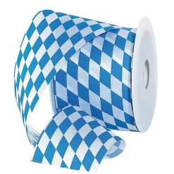 Cintas De Regalo|Decoración Temática>DecoWoerner Cinta De Tela "Baviera" 70 Mm 25 M azul