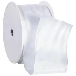 Cintas De Regalo>DecoWoerner Cinta De Tela Con Borde De Alambre, , Anchura 60 Mm blanco