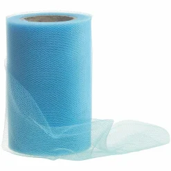 Cintas De Regalo>DecoWoerner Cinta De Tul, Anchura 100 Mm, Color Claro azul