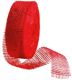 Cintas De Regalo|Decoración De Otoño>DecoWoerner Cinta De Yute, Color , Anchura 40 Mm rojo