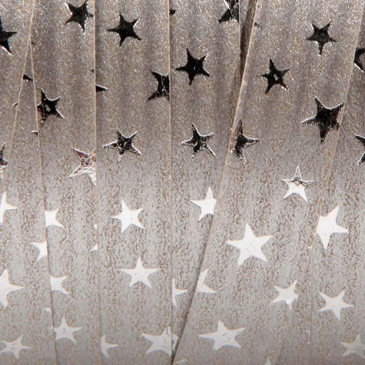 Cintas De Regalo>DecoWoerner Cinta Rizada De Poliéster "Estrellas", 10 Mm, 100 M, plata