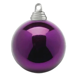 Bolas De Navidad>DecoWoerner Ciruela, Bolas De Navidad Brillantes De Plástico Ignífugo, 6 Cm Ø - 24 Uds. violeta
