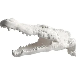 Decoración De Animales>DecoWoerner Cocodrilo Decorativo 100 Cm blanco