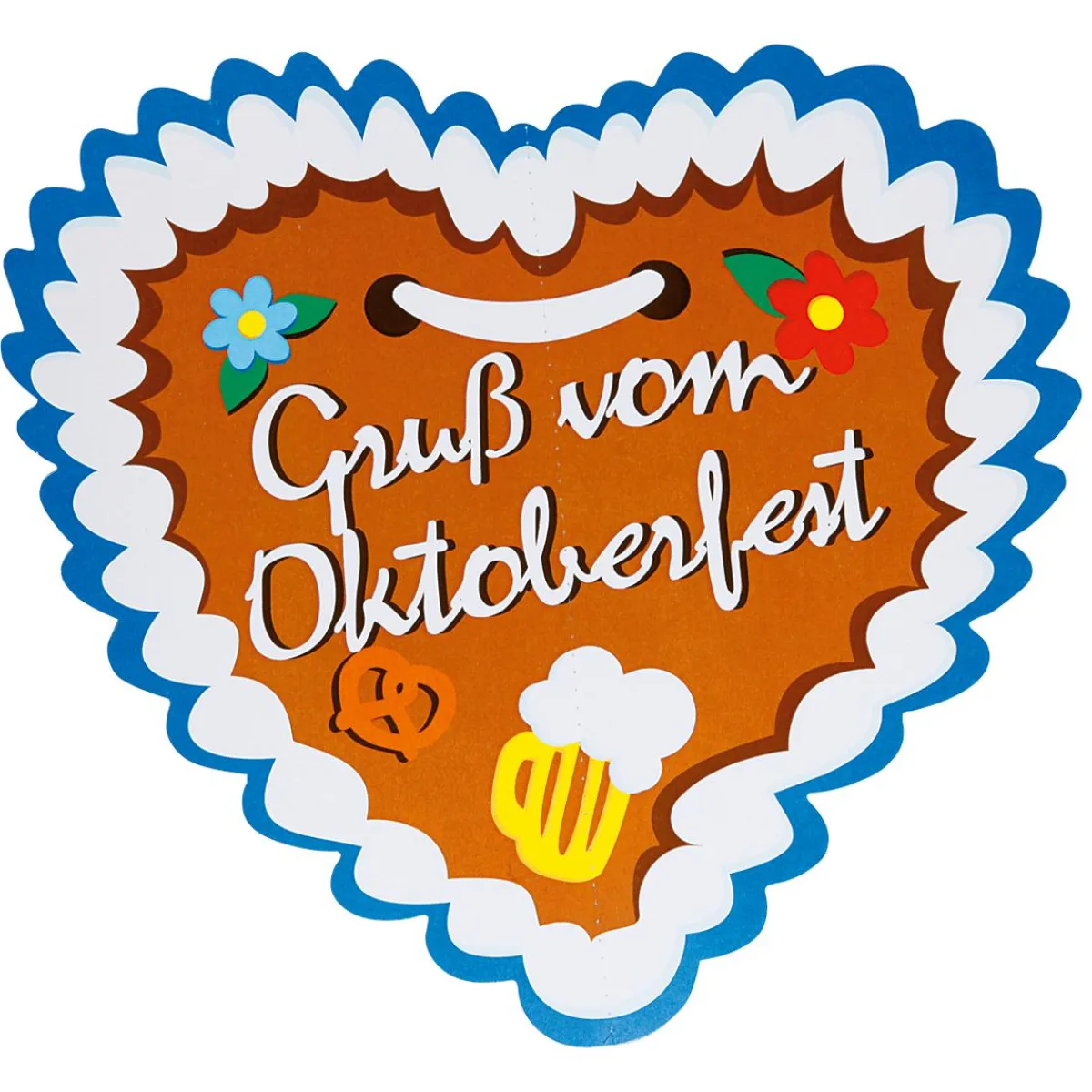Decoración Temática|Decoración De Otoño>DecoWoerner Colgante De Corazón De Cartón "Oktoberfest" Ø 30 Cm multicolor