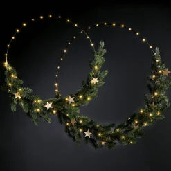 Figuras De Navidad|Luces De Navidad>DecoWoerner Colgante De Estrella De Luz LED Ø 38 Cm verde