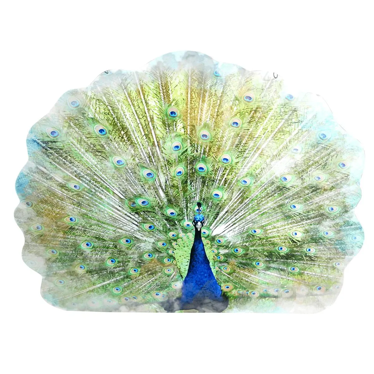 Decoración De Animales|Decoración De Primavera>DecoWoerner Colgante De Exposición "Pavo Real" Anchura 62 Cm verde