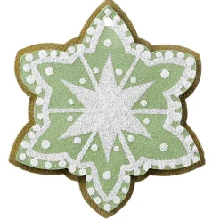 Figuras De Navidad>DecoWoerner Colgante De Navidad Estrella De Jengibre 14 Cm Ø 4 Piezas verde