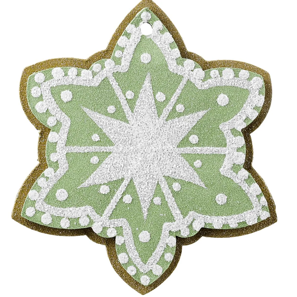 Figuras De Navidad>DecoWoerner Colgante De Navidad Estrella De Jengibre 14 Cm Ø 4 Piezas verde