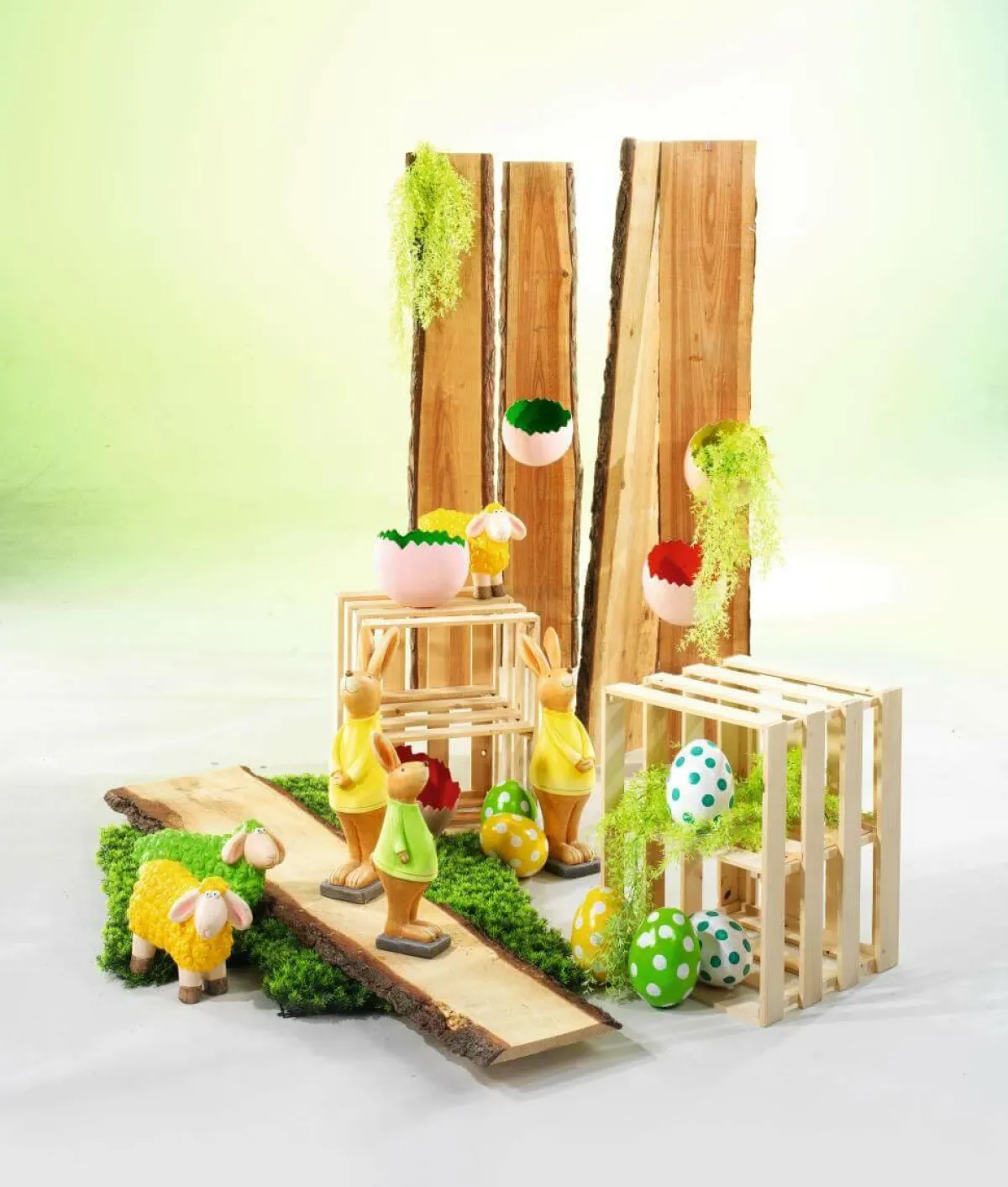 Plantas Verdes|Plantas Colgantes>DecoWoerner Colgante De Plantas Artificiales Espárragos De Sprenger , 84 Cm verde