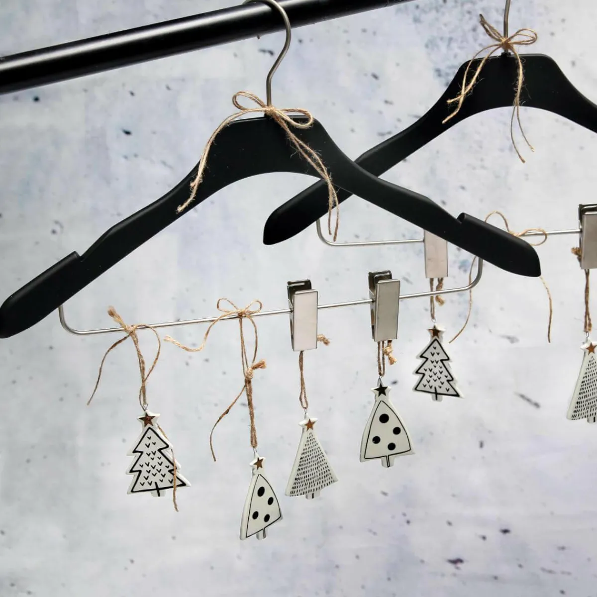 Figuras De Navidad>DecoWoerner Colgante Decorativo Abeto 8,5 Cm 3 Piezas blanco