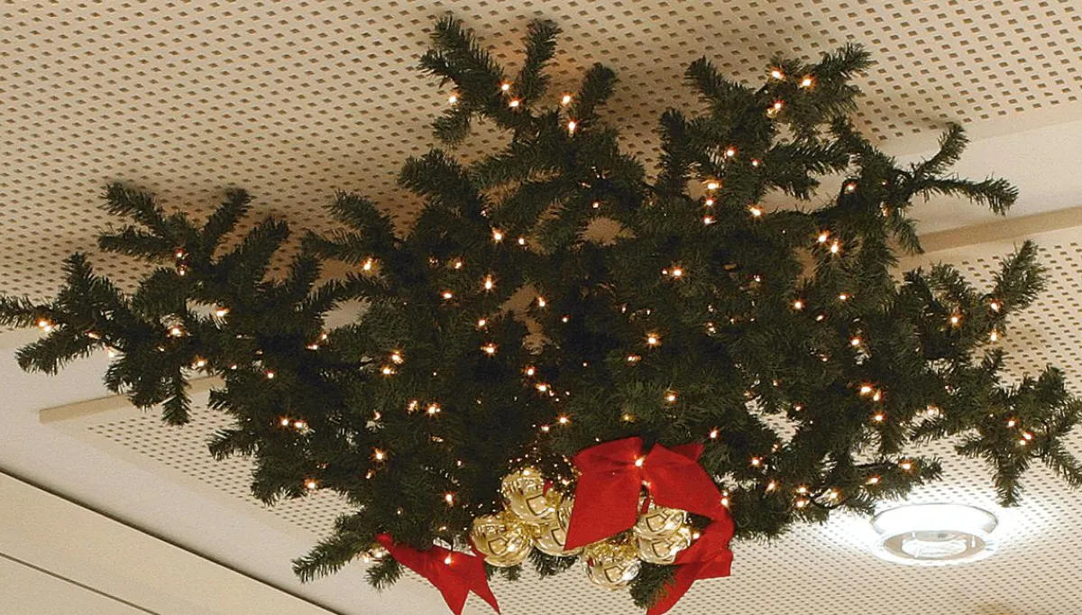Coronas De Navidad>DecoWoerner Colgante Para El Techo, Ø 150 Cm verde