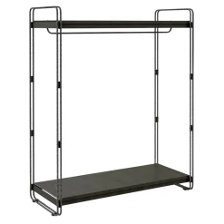 Percheros>DecoWoerner Compartimento Central LOFT, Con Barra De Colgar, 124 X 153 Cm negro
