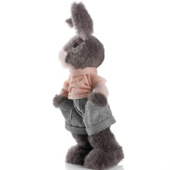 Decoración De Animales|Decoración De Pascua>DecoWoerner Conejo De Pascua De Peluche Deco De 40 Cm De Altura, Gris