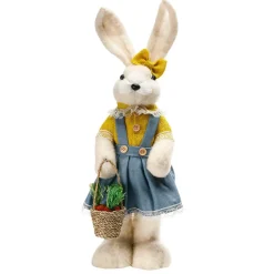Decoración De Animales|Decoración De Pascua>DecoWoerner Conejo De Pascua Decorativo De 57 Cm De Altura, , Con Cesta Beige