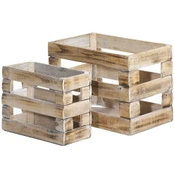 Expositores Para Tiendas|Decoración Natural>DecoWoerner Conjunto De Cajas De Madera Beige