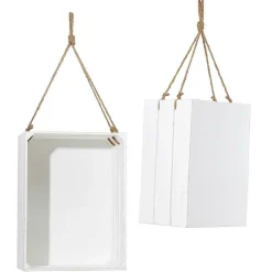 Expositores Para Tiendas|Decoración De Otoño>DecoWoerner Conjunto De Cajas De Madera, 2 Piezas 43/48 Cm blanco