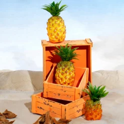 Expositores Para Tiendas|Macetas Y Artículos De Decoración>DecoWoerner Conjunto De Cajas De Madera, Ado naranja