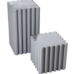 Expositores Para Tiendas>DecoWoerner Conjunto De Columnas Decorativas "Hormigón" Altura 30/55 Cm Gris