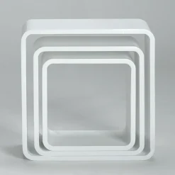 Expositores Para Tiendas>DecoWoerner Conjunto De Estantes "Cubo" Color 3 Pz. blanco