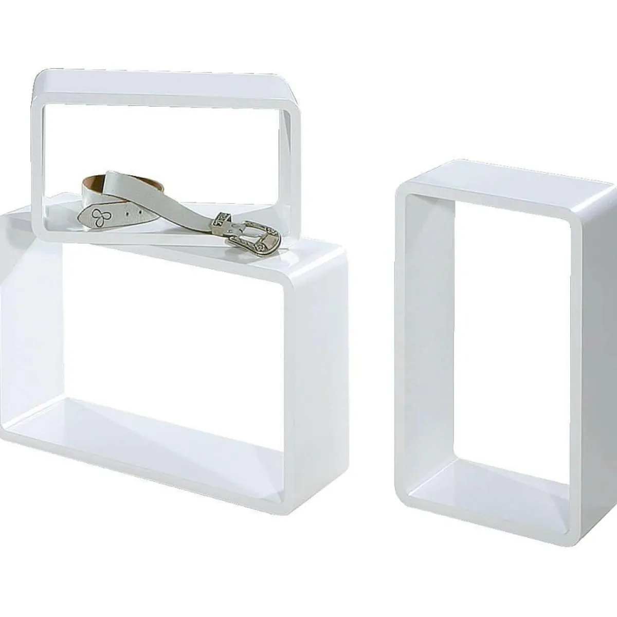 Expositores Para Tiendas>DecoWoerner Conjunto De Estantes "Lounge" Color 3 Pz. blanco