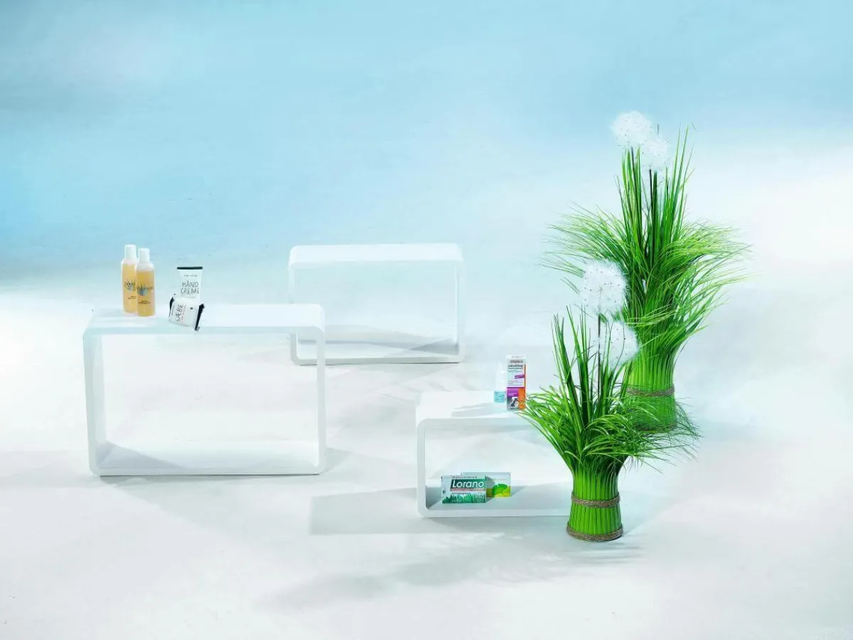 Expositores Para Tiendas>DecoWoerner Conjunto De Estantes "Lounge" Color 3 Pz. blanco