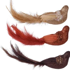 Decoración De Animales>DecoWoerner Conjunto Pájaro Artificial En Pinza 3 Piezas multicolor