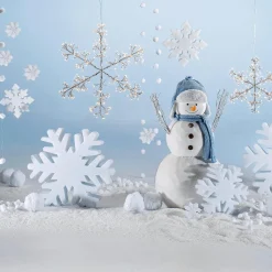 Decoración De Invierno|Figuras De Navidad>DecoWoerner Copo De Nieve "cristal De Hielo" 3D 40 Cm Ø blanco