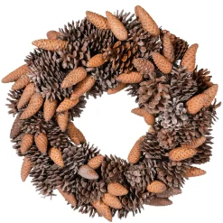 Decoración De Otoño|Coronas De Navidad>DecoWoerner Corona Cónica 45 Cm Ø marrón