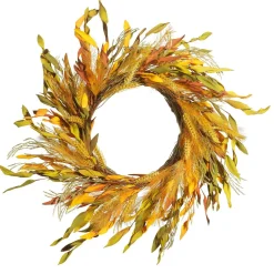 Decoración De Otoño|Ramos Y Coronas De Flores>DecoWoerner Corona De Puerta Otoño, Ø 63 Cm amarillo