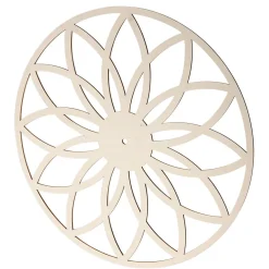 Decoración De Primavera>DecoWoerner Corte De Madera "Flor" Ø 44 Cm Madera natural