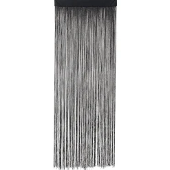 Decoración Temática>DecoWoerner Cortina De Cuerdas Negra, 200 X 90 Cm negro