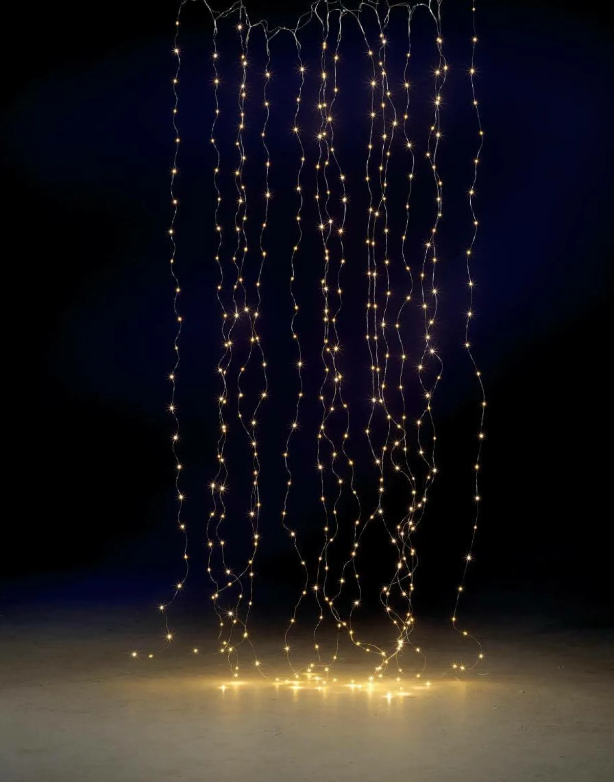 Luces De Navidad>DecoWoerner Cortina De Luces LED Con Alambre Para Exteriores, 384 LED, 240 X 160 Cm plata