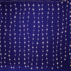 Luces De Navidad>DecoWoerner Cortina De Luces LED Con Alambre Para Exteriores, 300 LED, 150 X 200 Cm plata