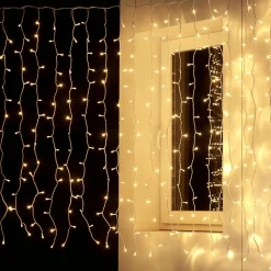 Luces De Navidad>DecoWoerner Cortina De Luces LED Para Uso Profesional Sistema IP20, 300 LED, 150 X 200 Cm, Sin Cable