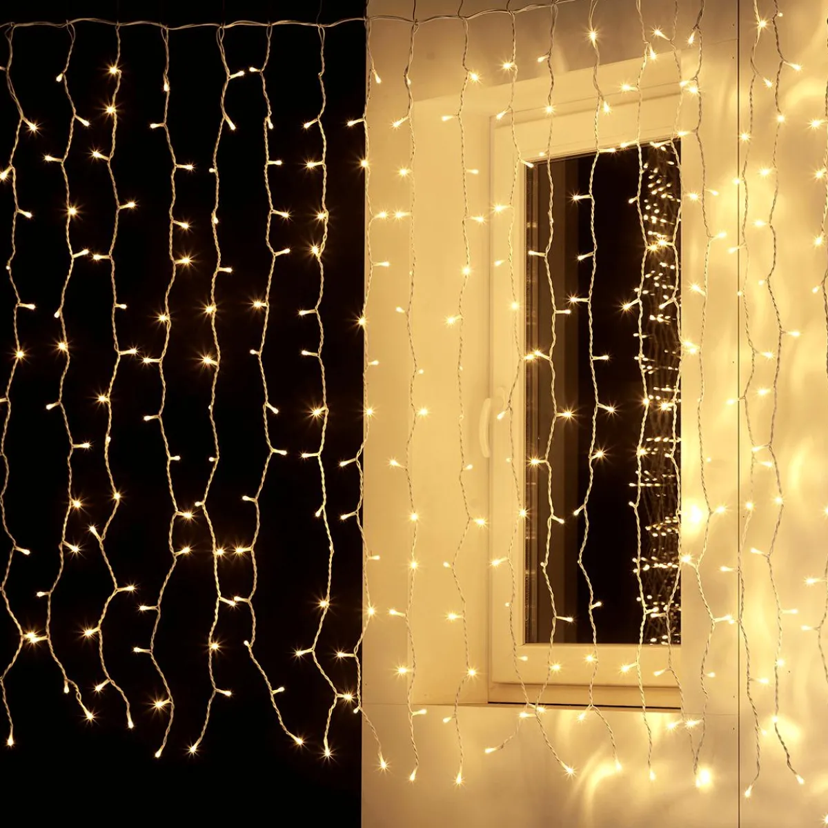 Luces De Navidad>DecoWoerner Cortina De Luces LED Para Uso Profesional Sistema IP20, 300 LED, 150 X 200 Cm, Sin Cable