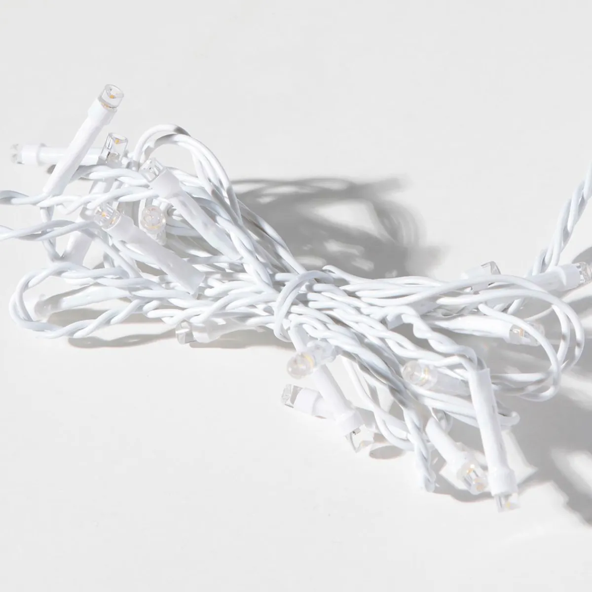 Luces De Navidad>DecoWoerner Cortina De Luces LED Parpadeante Para Exteriores, Anchura 100 Cm, Cable blanco