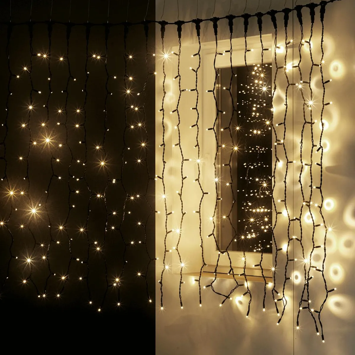 Luces De Navidad>DecoWoerner Cortina De Luces LED Parpadeante Para Uso Profesional Sistema IP67, 600 LED, 300 X 200 Cm