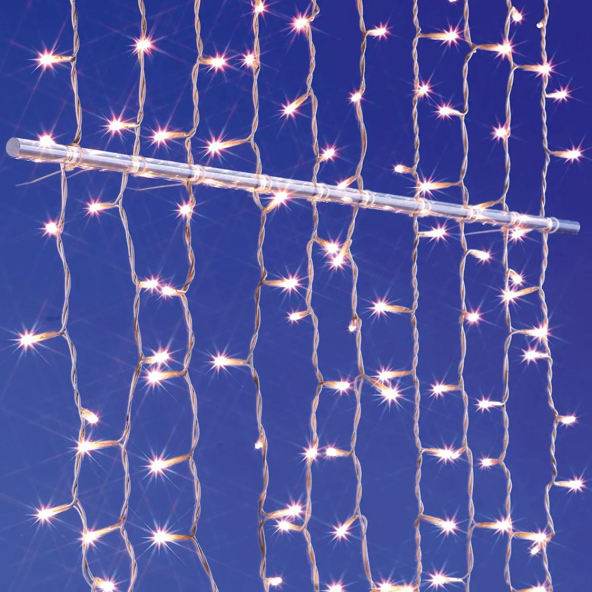 Luces De Navidad>DecoWoerner Cortina De Luces LED 24V Para Exteriores, 1500 LED, 720 X 200 Cm blanco
